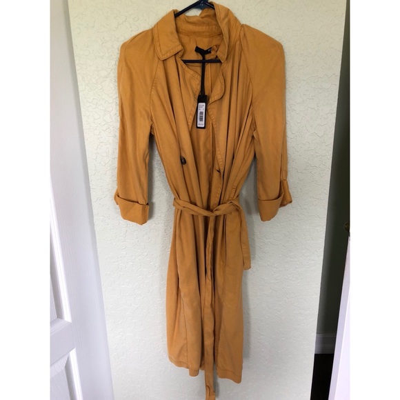 mustard duster jacket